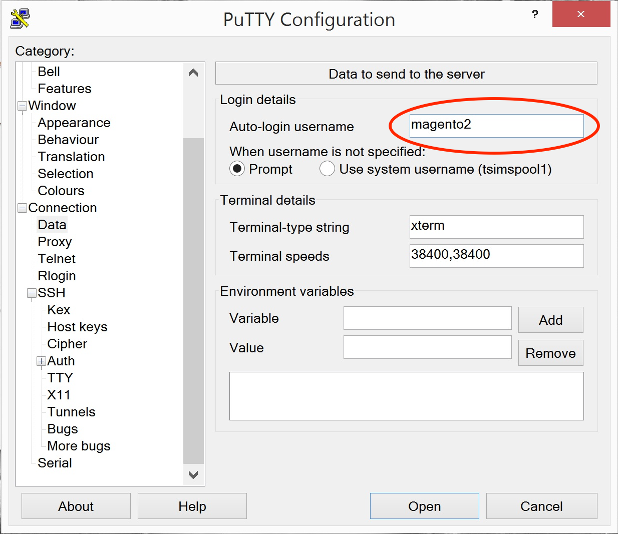 Set up Putty